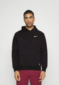 Nike Performance BRASIL CBF CLUB HOODIE - Zip-up Sweatshirt - Burgundy Ash/black/dynamic Yellow