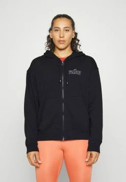 Nike Performance HOODIE - Zip-up Sweatshirt - Black/white