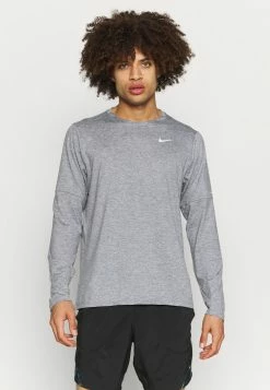 Nike Performance CREW - Long Sleeved Top - Smoke Grey/grey Fog/silver