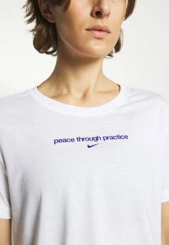 Nike Performance CROP YOGA - Print T-shirt - White -Nike Performance store 8c53b02a46bc4a3ea38dd615634f2388