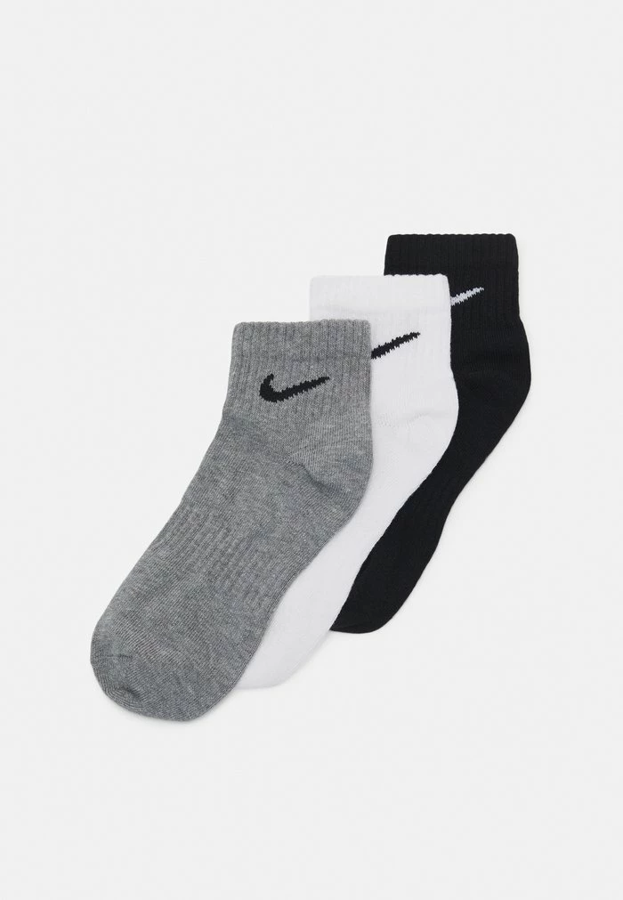 Nike Performance EVERYDAY ANKLE 3 PACK UNISEX - Sports Socks - White/carbon Heather/black 1 Nike Performance EVERYDAY ANKLE 3 PACK UNISEX - Sports Socks - White/carbon Heather/black