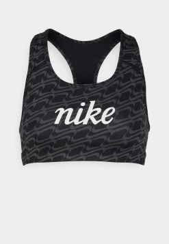 Nike Performance BRA - Medium Support Sports Bra - Black/dark Driftwood/hazel Rush/white -Nike Performance store 8ce2e800f34f468181bacf2bc7744f6a