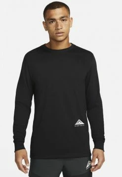 Nike Performance TEE LS TRAIL - Long Sleeved Top - Black