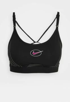 Nike Performance INDY BRA - Light Support Sports Bra - Black/white/active Pink