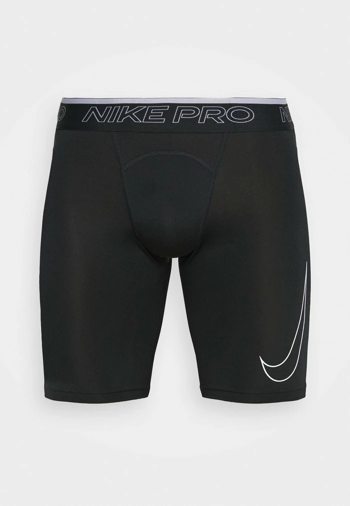 Nike Performance SHORT LONG - Pants - Black/white 3 Nike Performance SHORT LONG - Pants - Black/white - Image 3
