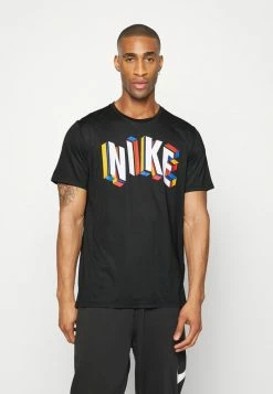 Nike Performance DRY TOP - Sports T-shirt - Black/white
