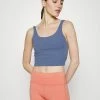 Nike Performance THE YOGA LUXE CROP TANK - Top - Diffused Blue/obsidian Mist