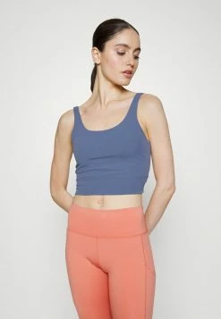 Nike Performance THE YOGA LUXE CROP TANK - Top - Diffused Blue/obsidian Mist