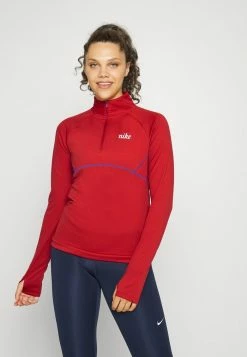 Nike Performance PACER - Long Sleeved Top - Cinnabar/lapis/white