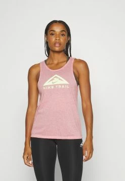 Nike Performance TRAIL TANK - Sports T-shirt - Multi-color Heather/ghost Green