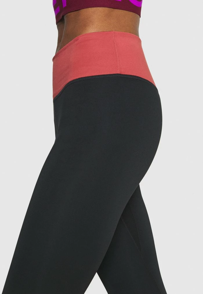 Nike Performance ONE LUXE - Leggings - Black/canyon Rust 5 Nike Performance ONE LUXE - Leggings - Black/canyon Rust - Image 5