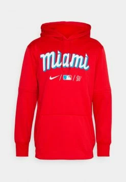 Nike Performance MLB MIAMI MARLINS CITY CONNECT THERMA HOODIE - Hoodie - University Red/white -Nike Performance store 9189f31c41da4caeb0dd3bc7abd7d8af