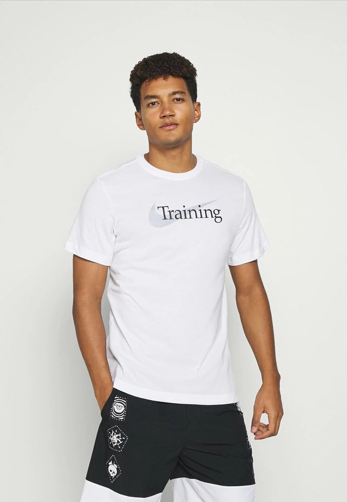 Nike Performance TEE TRAINING - Print T-shirt - White 1 Nike Performance TEE TRAINING - Print T-shirt - White