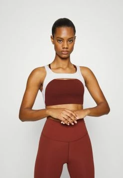 Nike Performance INDY BRA - Light Support Sports Bra - Oxen Brown/doll/iris Whisper