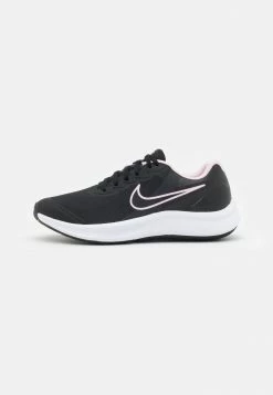 Nike Performance STAR RUNNER 3 GS UNISEX - Neutral Running Shoes - Black/dark Smoke Grey/pink Foam