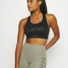 Nike Performance LEOPARD SHINE BRA - Medium Support Sports Bra - Black