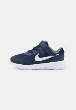 Nike Performance REVOLUTION 6 NN TDV UNISEX - Neutral Running Shoes - Midnight Navy/white/flat Pewter