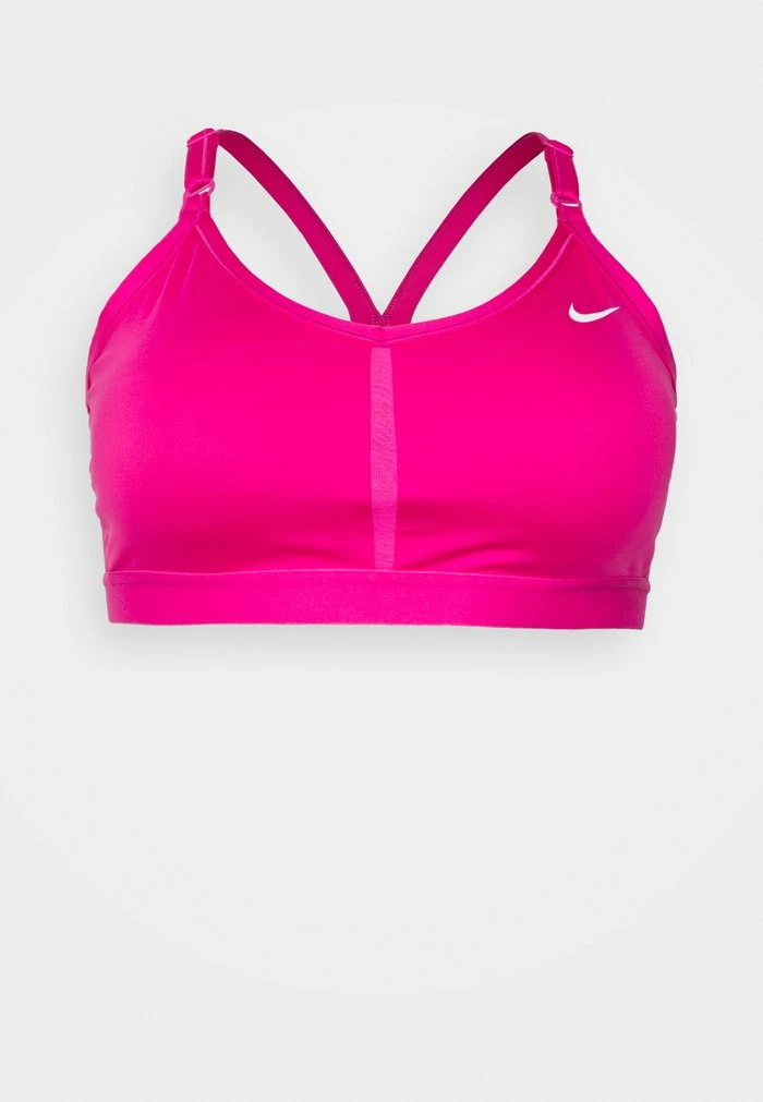 Nike Performance INDY V NECK BRA - Medium Support Sports Bra - Active Pink/white 4 Nike Performance INDY V NECK BRA - Medium Support Sports Bra - Active Pink/white - Image 4