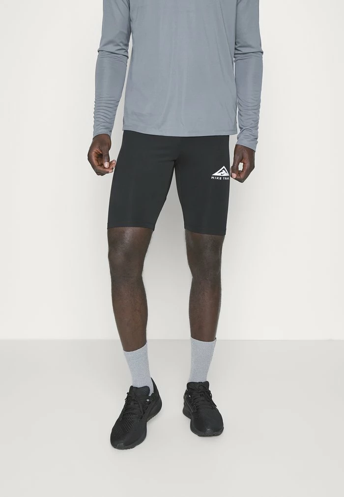 Nike Performance TRAIL HALF - Leggings - Black/dark Smoke Grey 4 Nike Performance TRAIL HALF - Leggings - Black/dark Smoke Grey - Image 4
