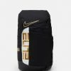 Nike Performance HOOPS ELITE PRO BACK PACK - Rucksack - Black/white/metallic Gold