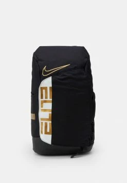 Nike Performance HOOPS ELITE PRO BACK PACK - Rucksack - Black/white/metallic Gold