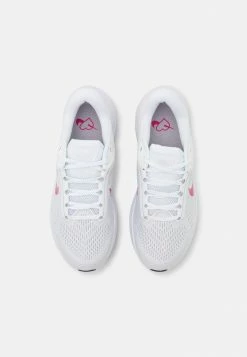 Nike Performance W AIR ZOOM STRUCTURE - Neutral Running Shoes - White/pink Prime/mystic Hibiscus -Nike Performance store 977194b42b9c4a4aae3c03eee1e0d02e