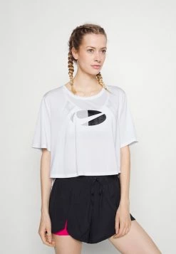 Nike Performance ONE PLUS - Print T-shirt - White/black