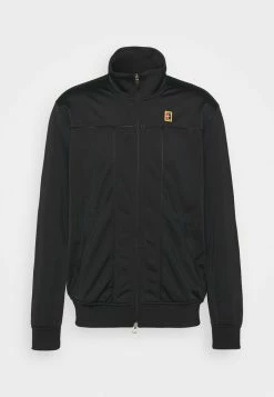 Nike Performance COURT HERITAGE JACKET - Fleece Jacket - Black -Nike Performance store 988951f616bb45dea609772b9c5bd08d