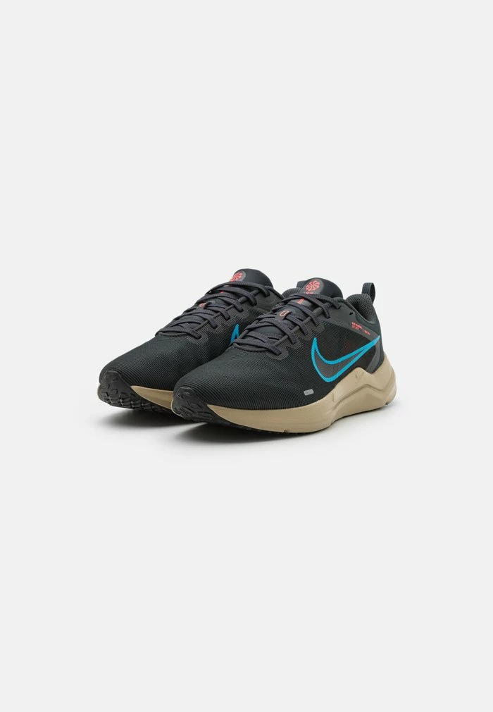 Nike Performance DOWNSHIFTER 12 - Neutral Running Shoes - Dark Smoke Grey/laser Blue/khaki/bright Crimson/black 2 Nike Performance DOWNSHIFTER 12 - Neutral Running Shoes - Dark Smoke Grey/laser Blue/khaki/bright Crimson/black - Image 2