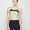 Nike Performance ALPHA BRA - High Support Sports Bra - Olive Aura/atomic Green