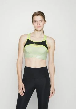 Nike Performance ALPHA BRA - High Support Sports Bra - Olive Aura/atomic Green
