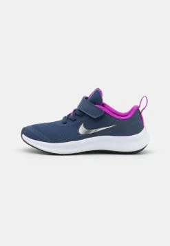 Nike Performance STAR RUNNER 3 UNISEX - Neutral Running Shoes - Midnight Navy/metallic Silver/vivid Purple