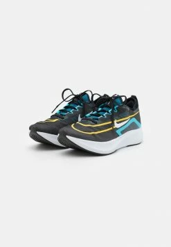 Nike Performance ZOOM FLY - Neutral Running Shoes - Black/white/chlorine Blue/vivid Sulfur/plum Fog -Nike Performance store 9c06ec42fa4d479e8e8b268b0deac62a