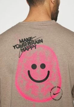 Nike Performance CREW DYE - Sweatshirt - Olive Grey Heather/hyper Pink -Nike Performance store 9cd3b0308f8f459d89928b934128206d