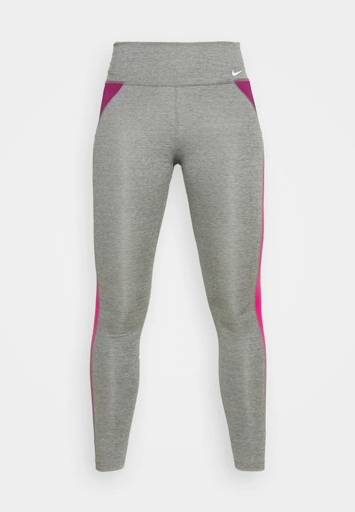 Nike Performance ONE - Leggings - Iron Grey/active Pink/white 4 Nike Performance ONE - Leggings - Iron Grey/active Pink/white - Image 4