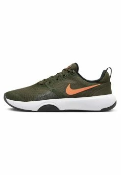 Nike Performance CITY REP TR - Training Shoe - Cargo Khaki/safety Orange-black-white