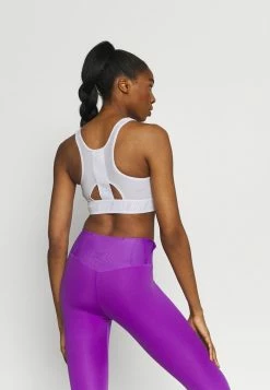 Nike Performance BRA - Medium Support Sports Bra - White/grey Fog -Nike Performance store 9e3e8fa28e944e63a639b9c3d9d03fd9