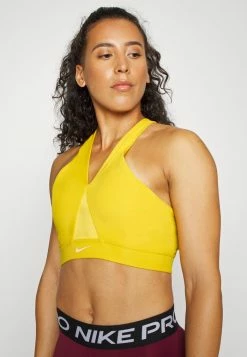 Nike Performance WRAP BRA - Medium Support Sports Bra - Yellow Ochre/yellow Ochre/gold Suede/(white) -Nike Performance store 9ec8040adb0e4a18ad51b219e460e99d