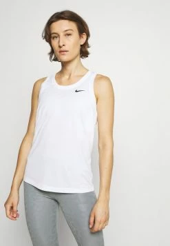 Nike Performance RACEBACK TANK - Sports T-shirt - White/black