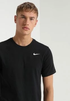Nike Performance SOLID - Sports T-shirt - Black/white -Nike Performance store a0b1508a46b946a7b6eaf1564881ef43