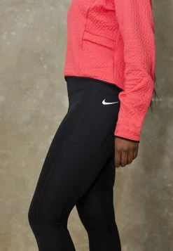 Nike Performance FAST CROP - Leggings - Black/silver -Nike Performance store a0f74a1ebdb54c3995ac6ea04a9a07ba