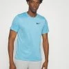 Nike Performance DRY - Sports T-shirt - Light Photo Blue/blue Chill Heather/black