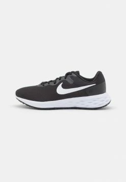 Nike Performance REVOLUTION 6 NN 4E - Neutral Running Shoes - Black/white/iron Grey