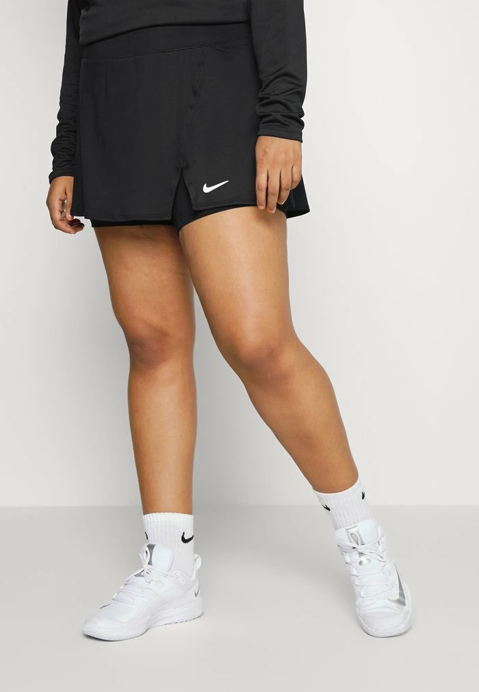 Nike Performance COURT VICTORY SKIRT PLUS - Sports Skirt - Black/white 1 Nike Performance COURT VICTORY SKIRT PLUS - Sports Skirt - Black/white