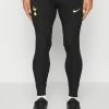 Nike Performance TOTTENHAM HOTSPURS STRIKE ELITE PANT - Club Wear - Black/volt