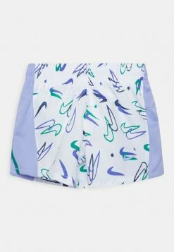Nike Performance PRINT - Sports Shorts - White/ Light Thistle /malachite/ Light Thistle