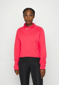 Nike Performance RUN MIDLAYER - Long Sleeved Top - Lt Fusion Red/black
