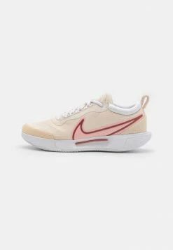 Nike Performance ZOOM COURT PRO CLAY - Clay Court Tennis Shoes - Pearl White/bleached Coral/canyon Rust