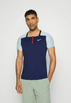 Nike Performance ADVANTAGE SLAM - Sports T-shirt - Midnight Navy/glacier Blue/white