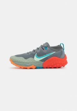 Nike Performance WILDHORSE - Trail Running Shoes - Smoke Grey/mint Foam/dusty Sage/laser Blue/habanero Red/total Orange
